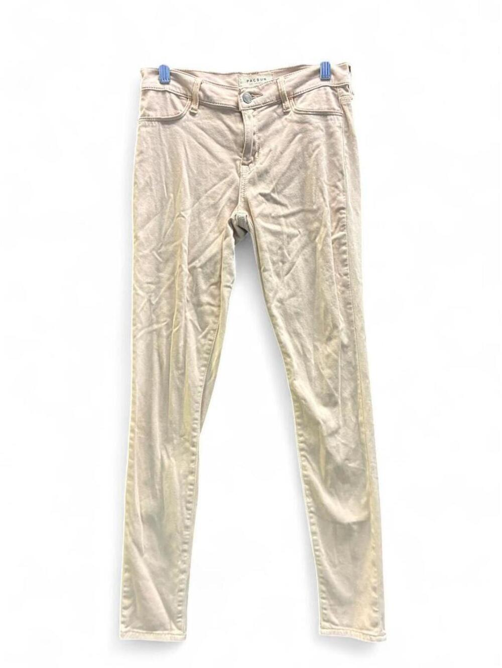 PacSun Women's Cream and White Jeans